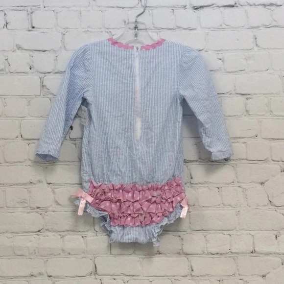 Dandelion Dust 24M Whale Stripe Long Sleeve Eyelit - Picture 4 of 7